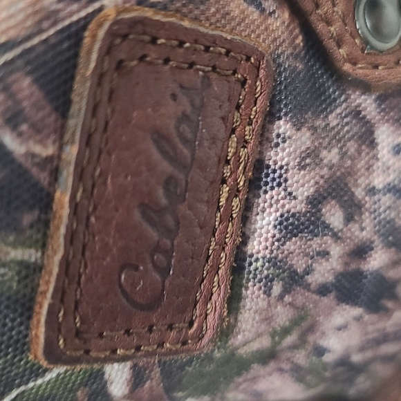 Cabela's Mens Hunting Boots Brown Leather Canvas Camo Lace-up Size 6M EUC - Picture 10 of 13